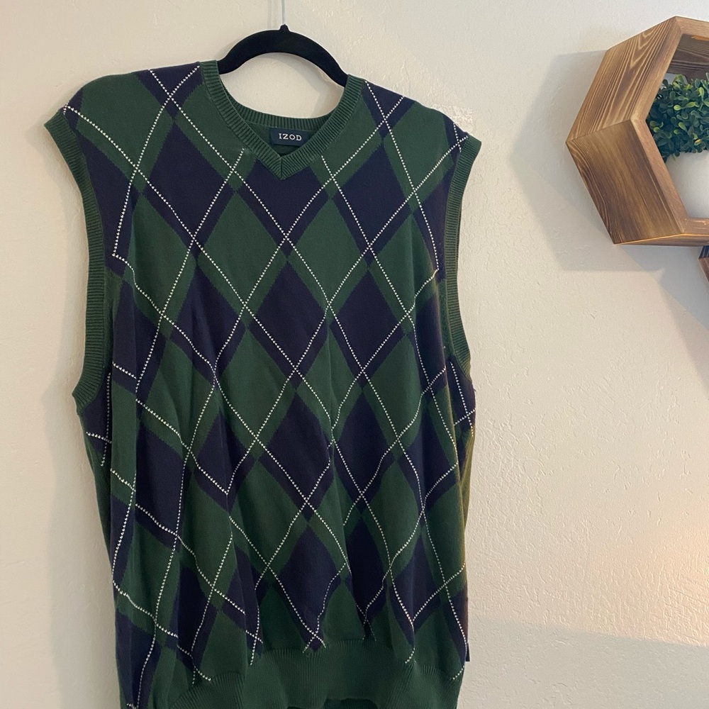 plaid knitted sweater